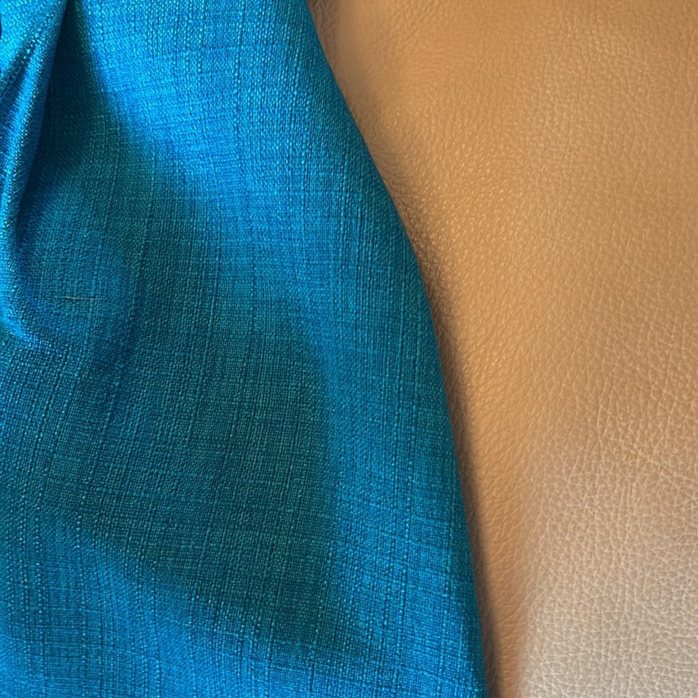 EVAN-PICONE NWOT SHEATH TEAL BLUE 100% POLYESTER, LINEN LOOK, CASUAL DRESS SZ 6 - Picture 15 of 15